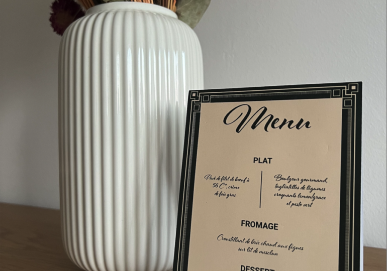 Menus sur mesure mariage